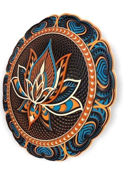 Mandala Tuval Lotus Mandala Tablo modelleri