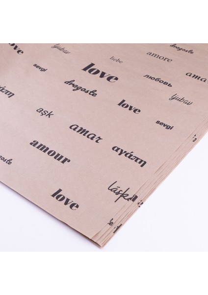 Paket Kağıdı, Love Temalı Baskı, 70X100 cm 20 Adet fiyatları