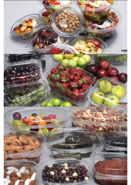 Kullan At Tek Kullanımlık Plastik Kapaklı Kase / Sızdırmaz Kap 500 cc Peynir Kabı 25 Adet fiyatları