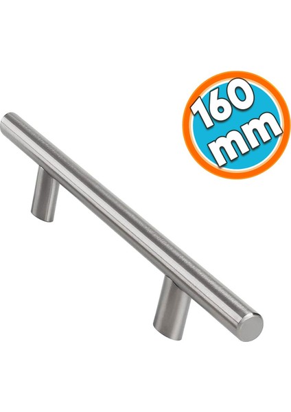 Mobilya Mutfak Çekmece Dolap Kapak Kulpu Kulbu 160 mm Inox Metal Kulp