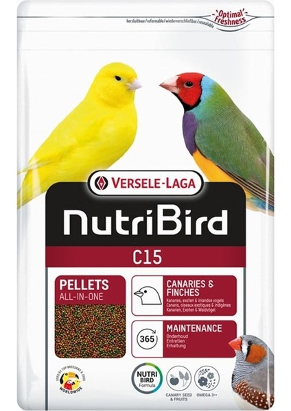 Nutribird C15 Kanarya Pelet Yem 3 Kg