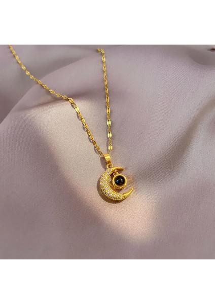 Kolye Projeksiyon Moda Yıldız ve Ay Kolye (Yurt Dışından)