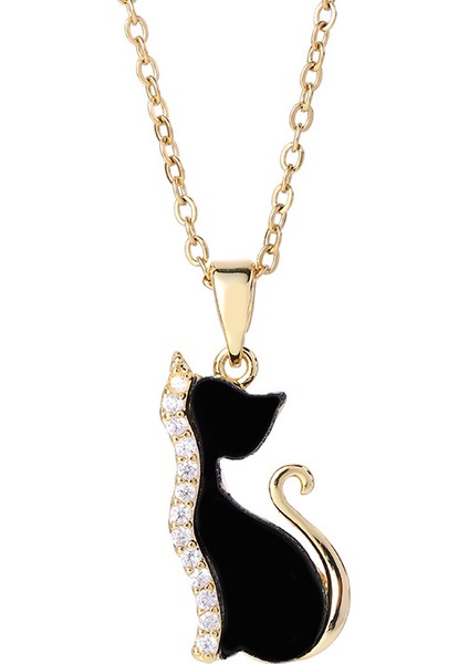 Yavru Kedi Kolye Sevimli Moda Köprücük Kemiği Zinciri (Yurt Dışından)