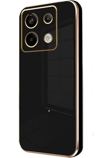 Xiaomi Poco X6 5g Kılıf Bark Parlak Silikon Renkli Kamera Korumalı Siyah