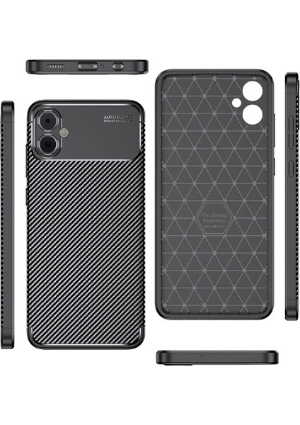Samsung Galaxy A05 Kılıf Negro Karbon Kamera Korumalı Silikon Lüx Siyah fiyatları