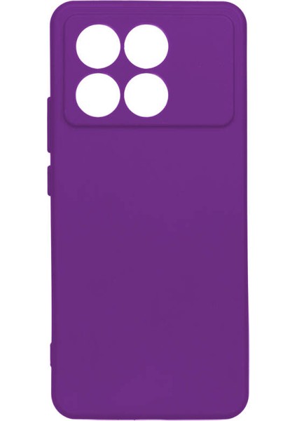 Xiaomi Poco X6 Pro Kılıf Biye Kamera Korumalı Mat Silikon Mor