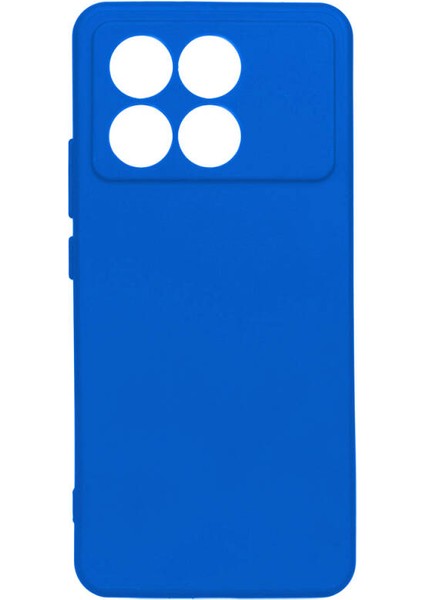 Xiaomi Poco X6 Pro Kılıf Biye Kamera Korumalı Mat Silikon Mavi