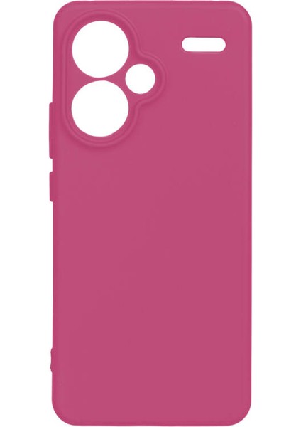 Xiaomi Redmi Note 13 Pro Plus 5g Kılıf Lüx Biye Kamera Korumalı Mat Silikon Pembe