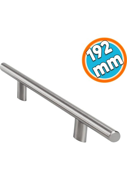 Mobilya Mutfak Çekmece Dolap Kapak Kulpu Kulbu 192 mm Inox Metal Kulp