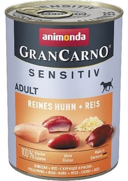 Gran Carno Sensitive Tavuklu Ve Pirinçli Yetişkin Köpek Konservesi 400 Gr