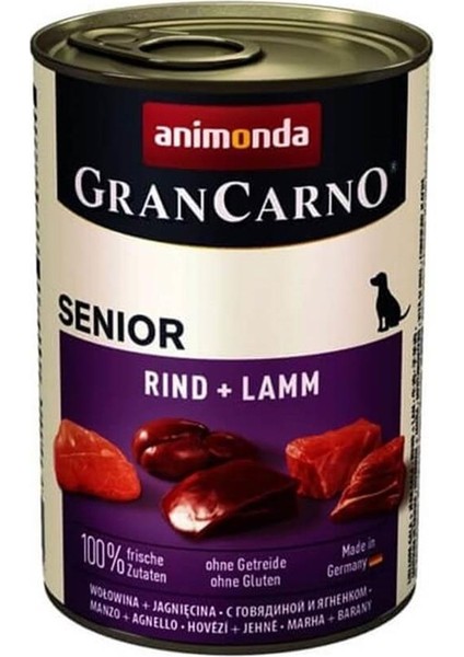 Gran Carno Senior Sığır Etli Kuzulu Yaşlı Köpek Konservesi 400 Gr
