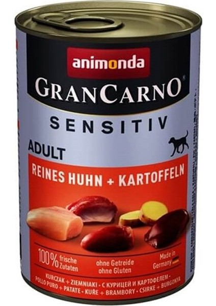 Gran Carno Sensitive Tavuklu Ve Patatesli Yetişkin Köpek Konservesi 400 Gr