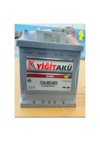 12 Volt 50 Amper Kare Yiğit Akü.!! Yeni Üretim.!!
