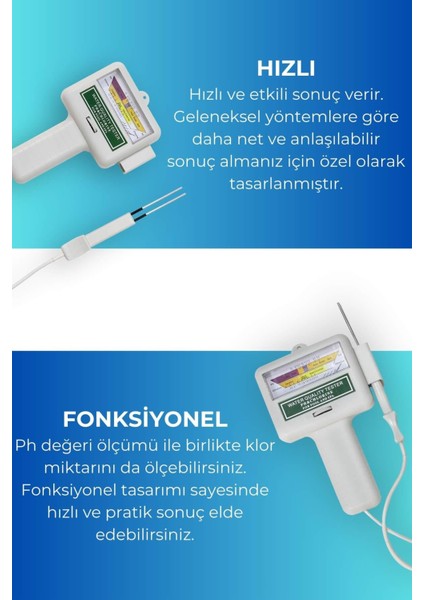 Taşınabilir Havuz Su Kalitesi Test Cihazı Havuz Ph ve Klor Ölçer fiyatları
