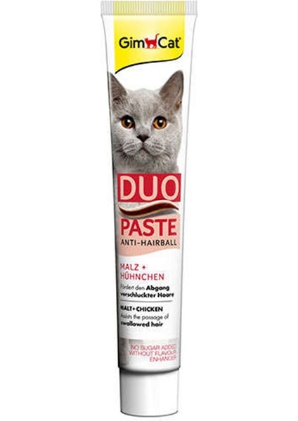 Duo Paste Anti-Hairball Tavuklu Malt Kedi Macunu 50gr