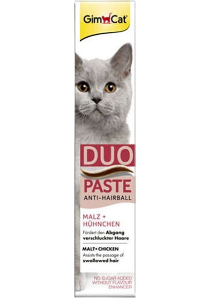 Duo Paste Anti-Hairball Tavuklu Malt Kedi Macunu 50gr