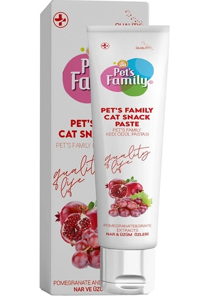 Pets Family Kedi Ödül Kırmızı Üzüm Nar Paste30gr