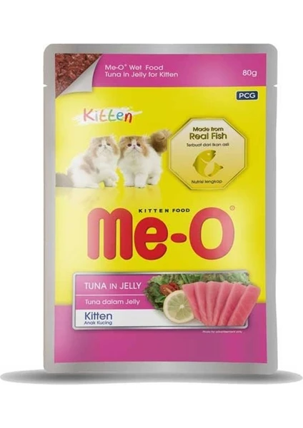 Meo Kitten Jöle İçerisinde Ton Balıklı Yavru Kedi Konservesi 80 Gr