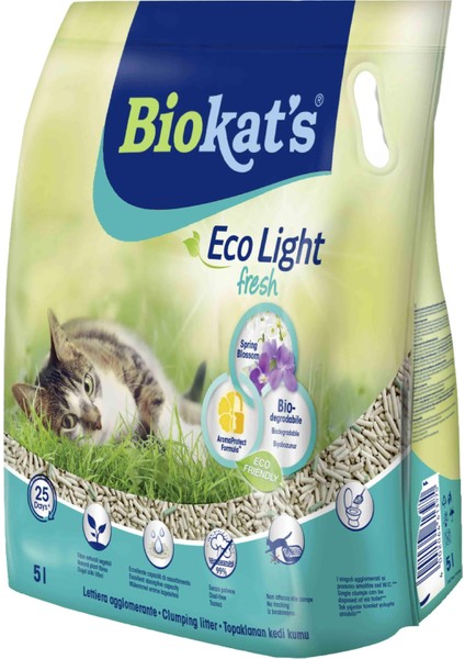 Eco Light Bahar Çiçeği Kokulu Pelet Kedi Kumu 5 LT