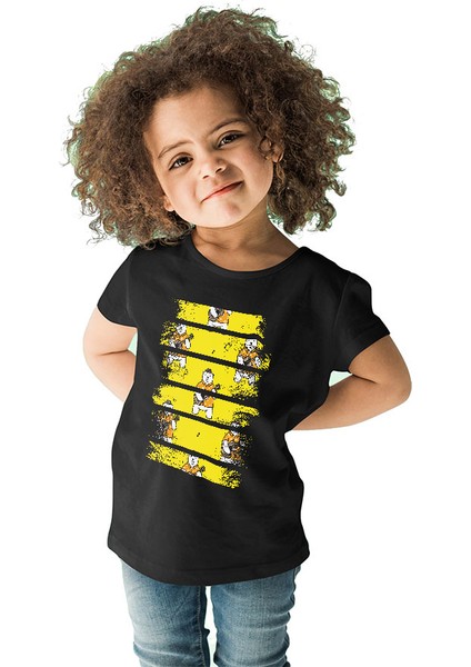 Gitar Çalan Ayı Siyah Unisex Çocuk Tişört T-Shirt fiyatları