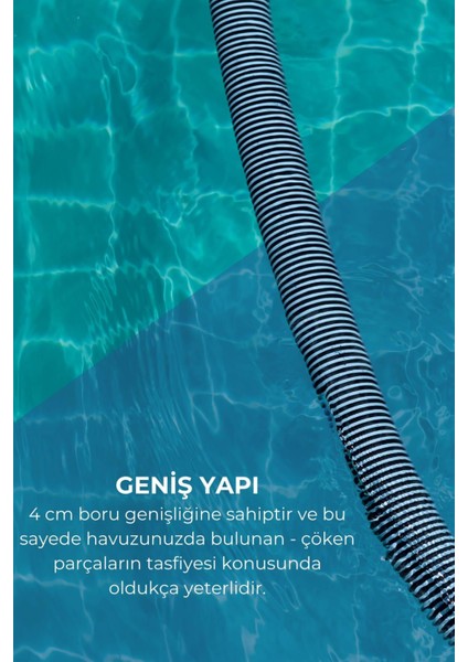 1.5" Çok Amaçlı Havuz Vakum Hortumu 30 Metre