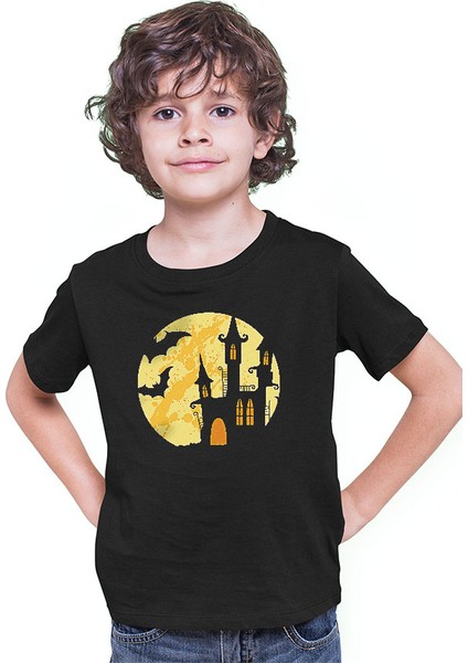 Halloween Cadılar Bayramı Siyah Unisex Çocuk Tişört T-Shirt modelleri