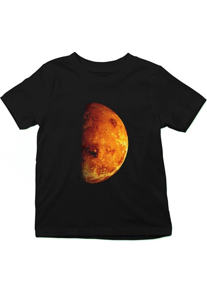 Mars Siyah Unisex Çocuk Tişört T-Shirt