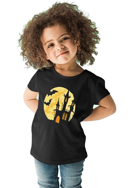 Halloween Cadılar Bayramı Siyah Unisex Çocuk Tişört T-Shirt fiyatları