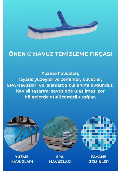 Çok Amaçlı Havuz Temizlik Fırçası