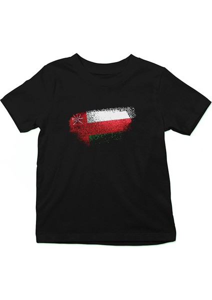 Umman - Oman Siyah Unisex Çocuk Tişört T-Shirt