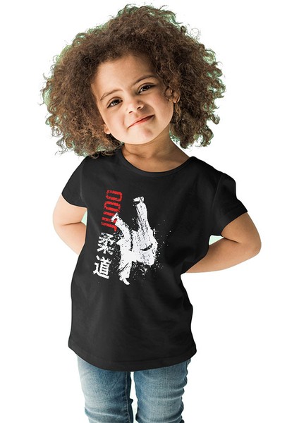 Judo Siyah Unisex Çocuk Tişört T-Shirt fiyatları