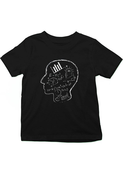 Matematikçi Siyah Unisex Çocuk Tişört T-Shirt