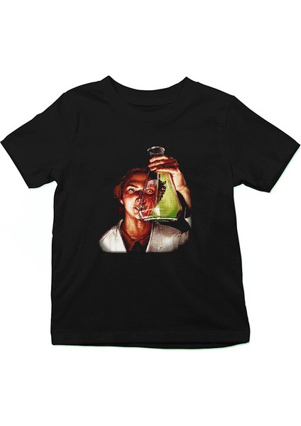 Bakteriyolog Siyah Unisex Çocuk Tişört T-Shirt