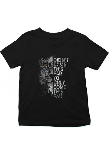 Aslan Siyah Unisex Çocuk Tişört T-Shirt