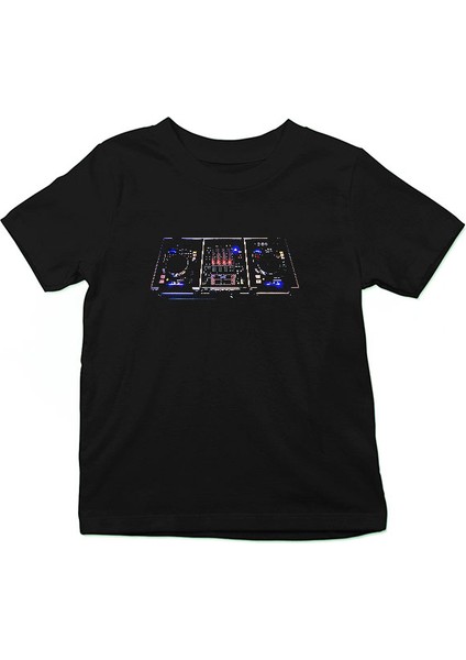 Dj Keyboard Siyah Unisex Çocuk Tişört T-Shirt