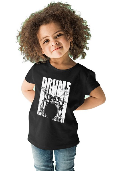 Bateri Siyah Unisex Çocuk Tişört T-Shirt fiyatları