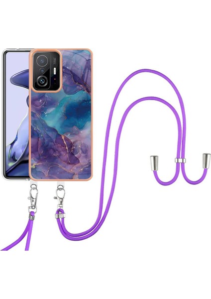 Xiaomi 11T/11T Pro Yumuşak Tpu Mermer Kayış Telefon Kılıfı (Yurt Dışından)