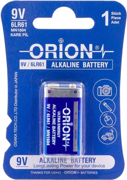 Area Elektronik Orion 6LR61/MN1604 9V Pil