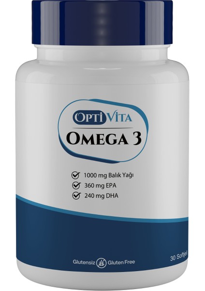 Omega 1000 Mg Balık Yağı, Epa + Dha 30 Kapsül Softjel