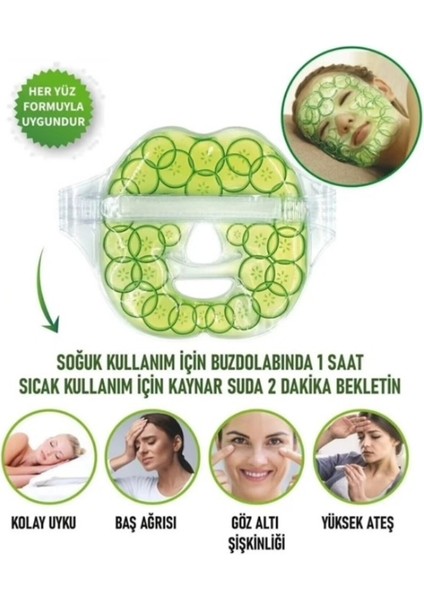 Canlandırıcı Maske - Soğuk Sıcak Jel Yüz Maskesi Buz Sıcak Press Anti Stres fırsatları