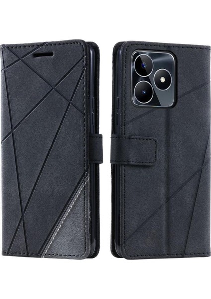 Realme C53 Manyetik Pu Deri Telefon Kılıfı (Yurt Dışından)