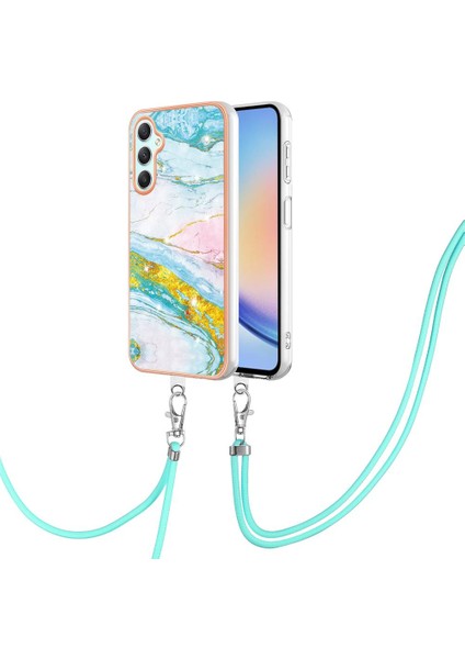 Samsung Galaxy A25 5g Mermer Yumuşak Crossbody Telefon Kılıfı (Yurt Dışından)