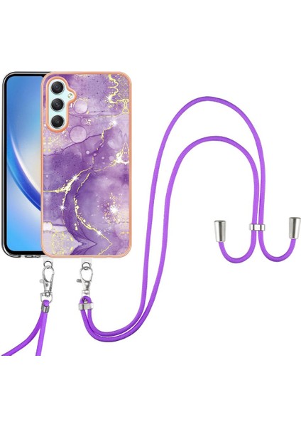 Samsung Galaxy A25 5g Mermer Yumuşak Crossbody Telefon Kılıfı (Yurt Dışından)