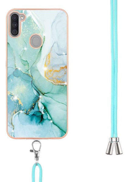 Samsung Galaxy A11 Mermer Tampon Anti-Scratch Yumuşak Crossbody (Yurt Dışından)