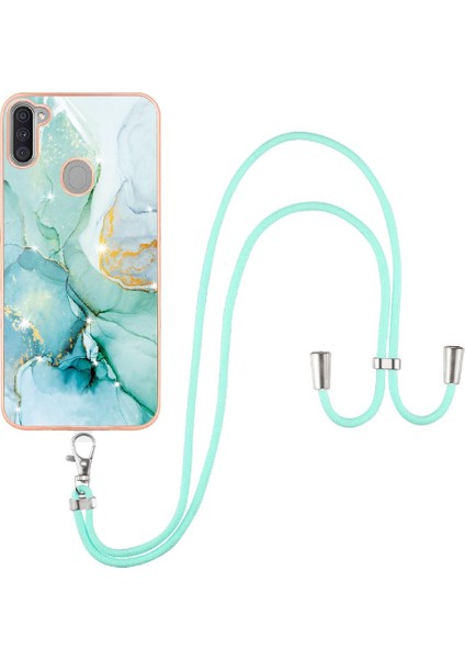 Samsung Galaxy A11 Mermer Tampon Anti-Scratch Yumuşak Crossbody (Yurt Dışından)