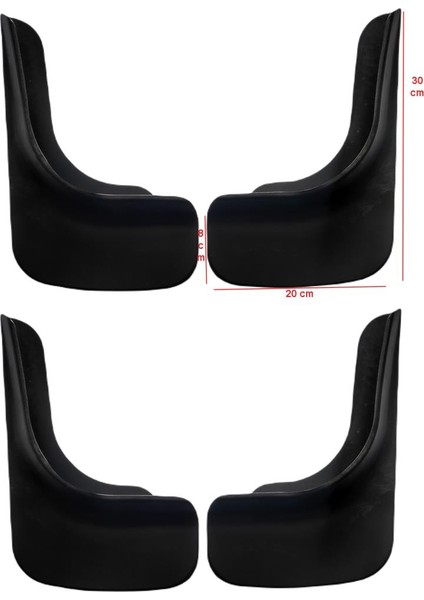 Fiat Doblo 4'lü Set (Ön ve Arka) Paçalık Çamurluk Tozluk DBL0UX001