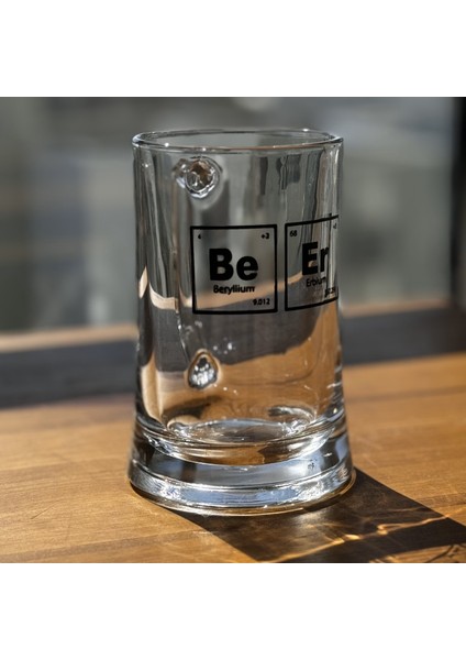Beer - Element / Yazılı Paşabahçe Kulplu Bira Bardağı - 500 cc