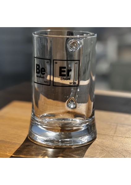 Beer - Element / Yazılı Paşabahçe Kulplu Bira Bardağı - 500 cc
