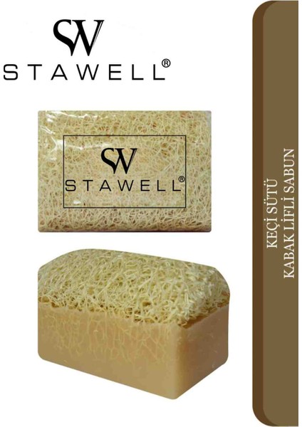 Doğal Kabak Lifli Keçi Sütü Sabunu