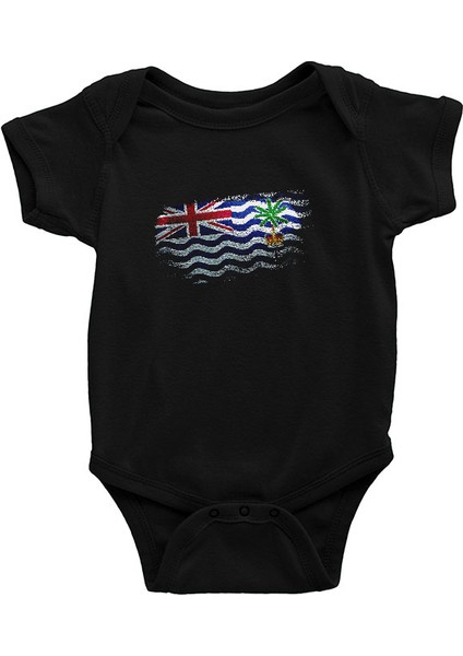 Britanya Hint Okyanusu Toprakları - British Indian Ocean Territory Siyah Unisex Bebek Body - Zıbın